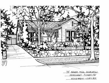 Drawing (series) - Architectural drawing, 75 Baker Parade, Ashburton, 1992