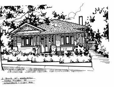 Drawing (series) - Architectural drawing, 2 Bona Street, Ashburton, 1988