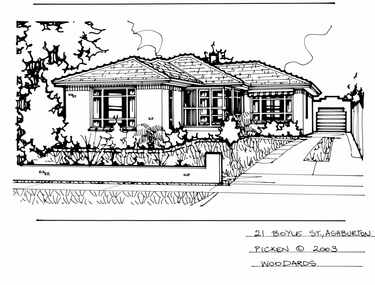 Drawing (series) - Architectural drawing, 21 Boyle Street, Ashburton, 2003