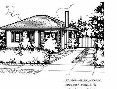 Drawing (series) - Architectural drawing, 23 Catalina Avenue, Ashburton, 1996