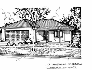 Drawing (series) - Architectural drawing, 1A Chamberlain Street, Ashburton, 1993