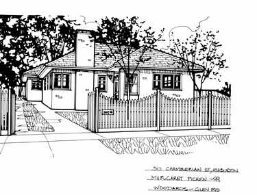 Drawing (series) - Architectural drawing, 30 Chamberlain Street, Ashburton, 1999