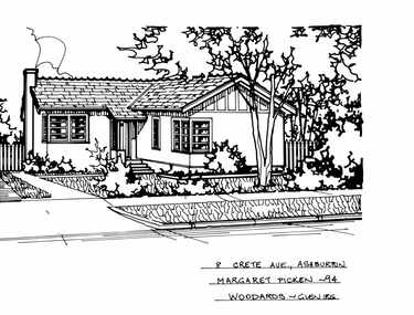 Drawing (series) - Architectural drawing, 8 Crete Avenue, Ashburton, 1994