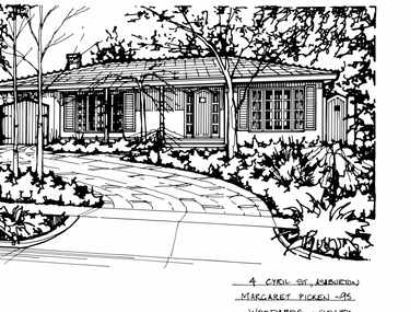 Drawing (series) - Architectural drawing, 4 Cyril Street, Ashburton, 1995