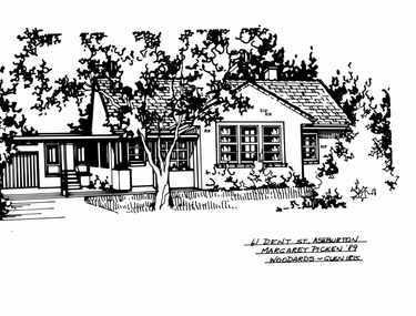Drawing (series) - Architectural drawing, 61 Dent Street, Ashburton, 1989
