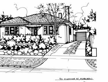 Drawing (series) - Architectural drawing, 30 Eleanor Street, Ashburton, 1996