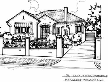 Drawing (series) - Architectural drawing, 36 Eleanor Street, Ashburton, 2002