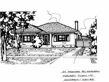 Drawing (series) - Architectural drawing, 44 Fakenham Road, Ashburton, 1997