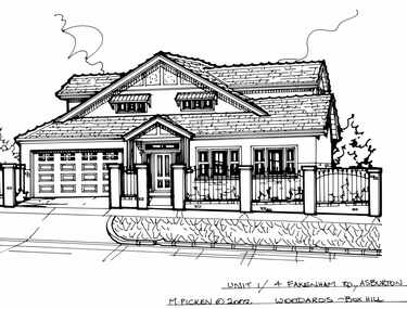 Drawing (series) - Architectural drawing, Unit 1/4 Fakenham Road, Ashburton, 2002
