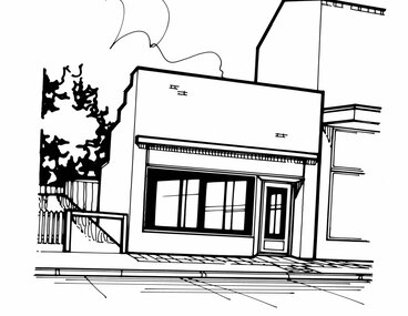 Drawing (series) - Architectural drawing, 246 High Street, Ashburton, 1992