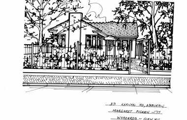 Drawing (series) - Architectural drawing, 33 Karnak Road, Ashburton, 1993