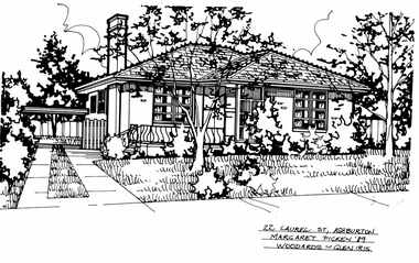 Drawing (series) - Architectural drawing, 22 Laurel Street, Ashburton, 1989