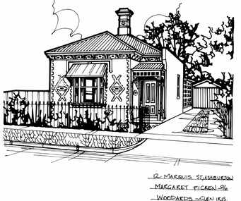 Drawing (series) - Architectural drawing, 12 Marquis Street, Ashburton, 1996