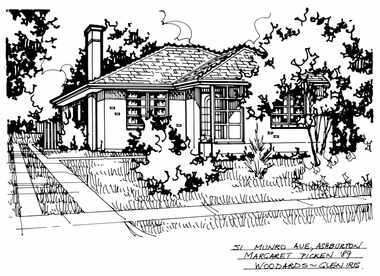 Drawing (series) - Architectural drawing, 51 Munro Avenue, Ashburton, 1989