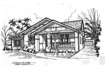 Drawing (series) - Architectural drawing, 8 Seville Street, Camberwell, 1987