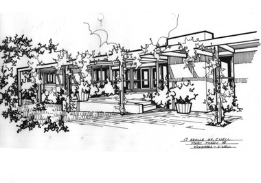 Drawing (series) - Architectural drawing, 17 Seville Street, Camberwell, 1988