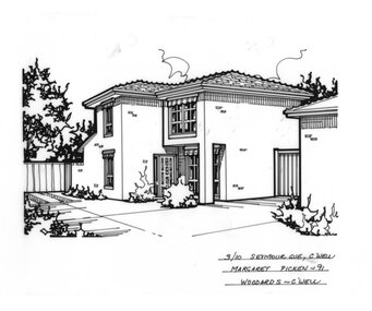 Drawing (series) - Architectural drawing, 3/10 Seymour Grove, Camberwell, 1991