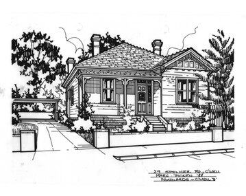 Drawing (series) - Architectural drawing, 29 Spencer Road, Camberwell, 1988