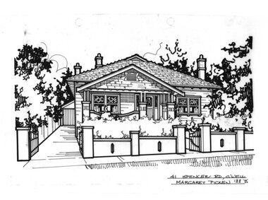 Drawing (series) - Architectural drawing, 41 Spencer Road, Camberwell, 1988