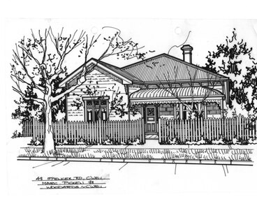 Drawing (series) - Architectural drawing, 48 Spencer Road, Camberwell, 1988