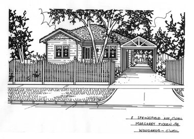 Drawing (series) - Architectural drawing, 8 Springfield Avenue, Camberwell, 1994