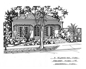 Drawing (series) - Architectural drawing, 4 St Johns Avenue, Camberwell, 1995