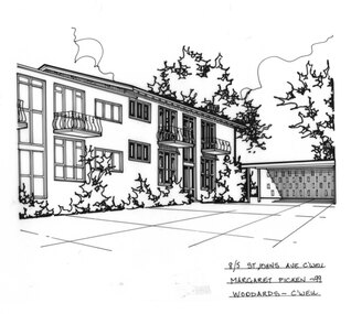 Drawing (series) - Architectural drawing, 8/5 St Johns Avenue, Camberwell, 1999