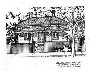 Drawing (series) - Architectural drawing, 26 St Johns Avenue, Camberwell, 1989