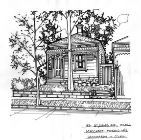 Drawing (series) - Architectural drawing, 33 St Johns Avenue, Camberwell, 1995