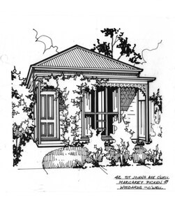 Drawing (series) - Architectural drawing, 42 St Johns Avenue, Camberwell, 1989