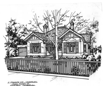 Drawing (series) - Architectural drawing, 11 Stanhope Grove, Camberwell, 1987