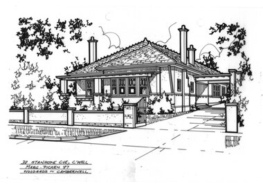 Drawing (series) - Architectural drawing, 38 Stanhope Grove, Camberwell, 1987