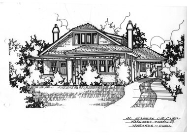 Drawing (series) - Architectural drawing, 40 Stanhope Grove, Camberwell, 1989