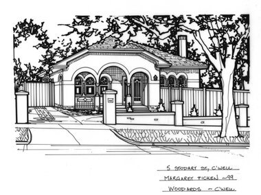 Drawing (series) - Architectural drawing, 5 Stodart Street, Camberwell, 1999
