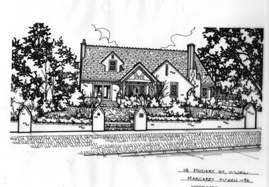 Drawing (series) - Architectural drawing, 14 Stodart Street, Camberwell, 1994