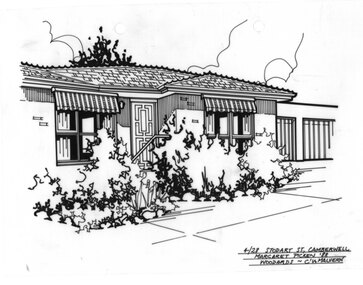 Drawing (series) - Architectural drawing, 4/28 Stodart Street, Camberwell, 1988