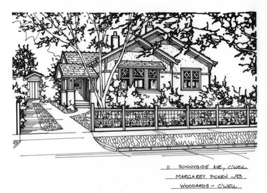 Drawing (series) - Architectural drawing, 11 Sunnyside Avenue, Camberwell, 1993