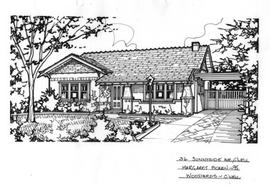 Drawing (series) - Architectural drawing, 36 Sunnyside Avenue, Camberwell, 1995