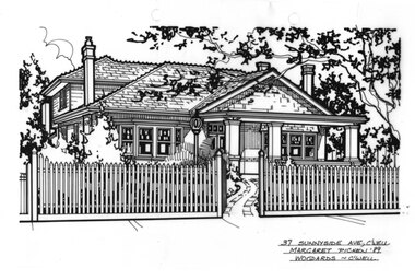 Drawing (series) - Architectural drawing, 37 Sunnyside Avenue, Camberwell, 1989