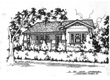 Drawing (series) - Architectural drawing, 16 The Grove, Camberwell, 1986