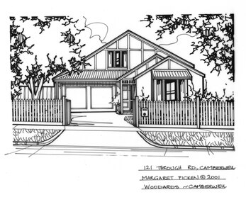 Drawing (series) - Architectural drawing, 121 Through Road, Camberwell, 2001