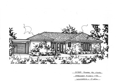 Drawing (series) - Architectural drawing, 3/889 Toorak Road, Camberwell, 1993