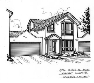 Drawing (series) - Architectural drawing, 5/896 Toorak Road, Camberwell, 1991