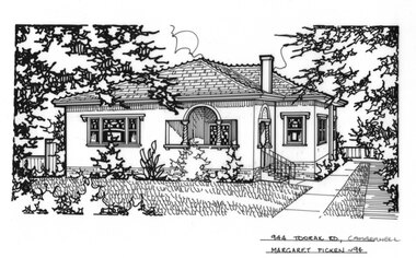 Drawing (series) - Architectural drawing, 944 Toorak Road, Camberwell, 1994