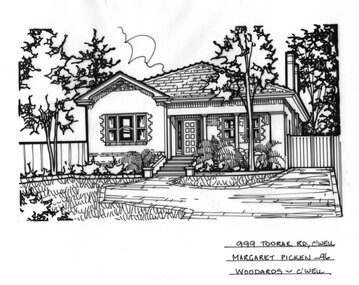 Drawing (series) - Architectural drawing, 999 Toorak Road, Camberwell, 1996
