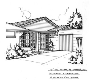 Drawing (series) - Architectural drawing, 4/1016 Toorak Road, Camberwell, 2001