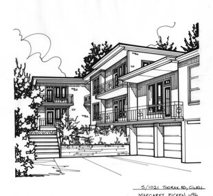 Drawing (series) - Architectural drawing, 5/1021 Toorak Road, Camberwell, 1996