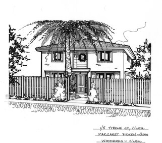 Drawing (series) - Architectural drawing, 1/5 Tyrone Street, Camberwell, 2000