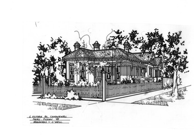 Drawing (series) - Architectural drawing, 6 Victoria Road, Camberwell, 1988