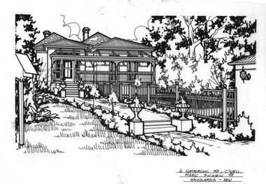 Drawing (series) - Architectural drawing, 6 Waterloo Street, Camberwell, 1988